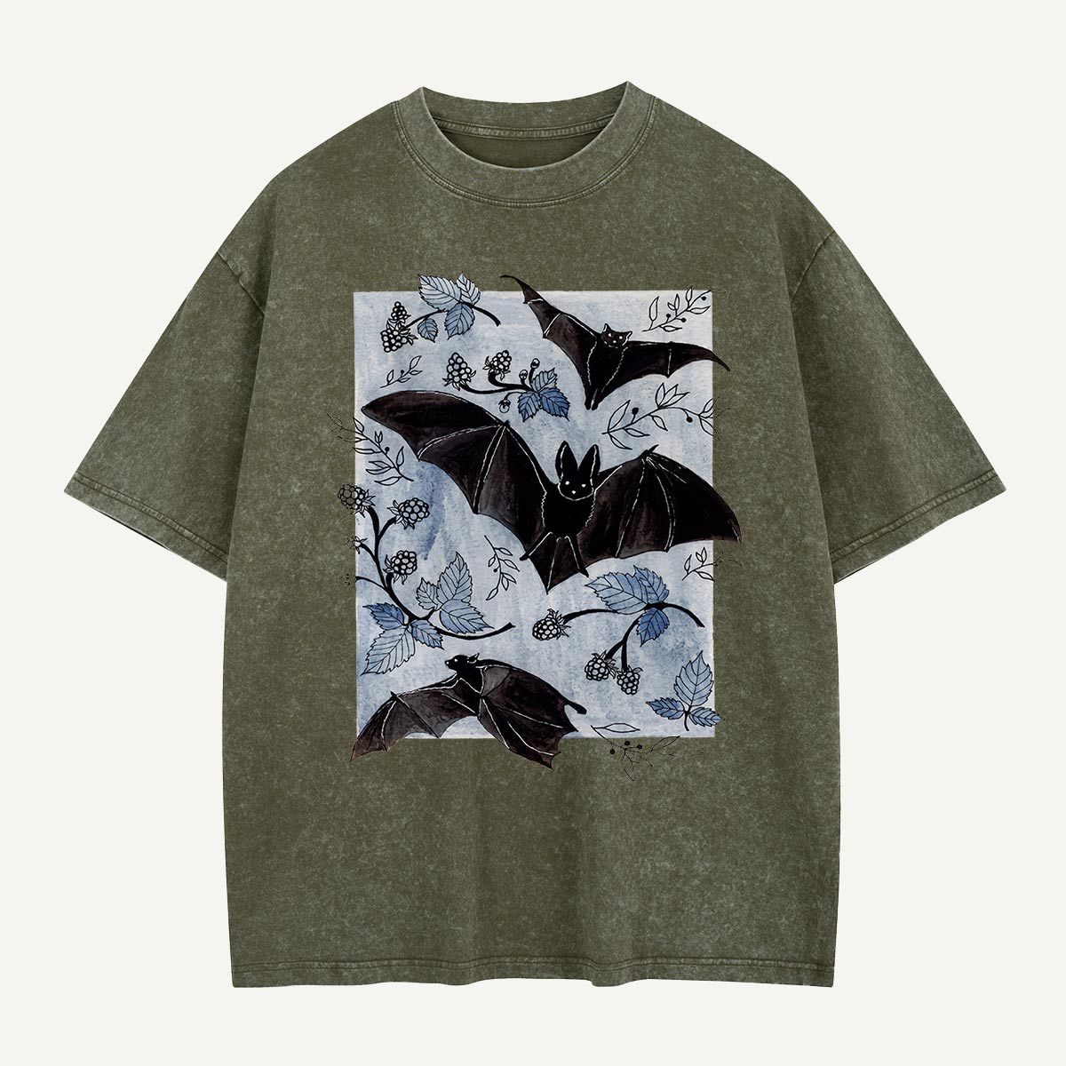Bats in the Brambles Washed T-Shirt
