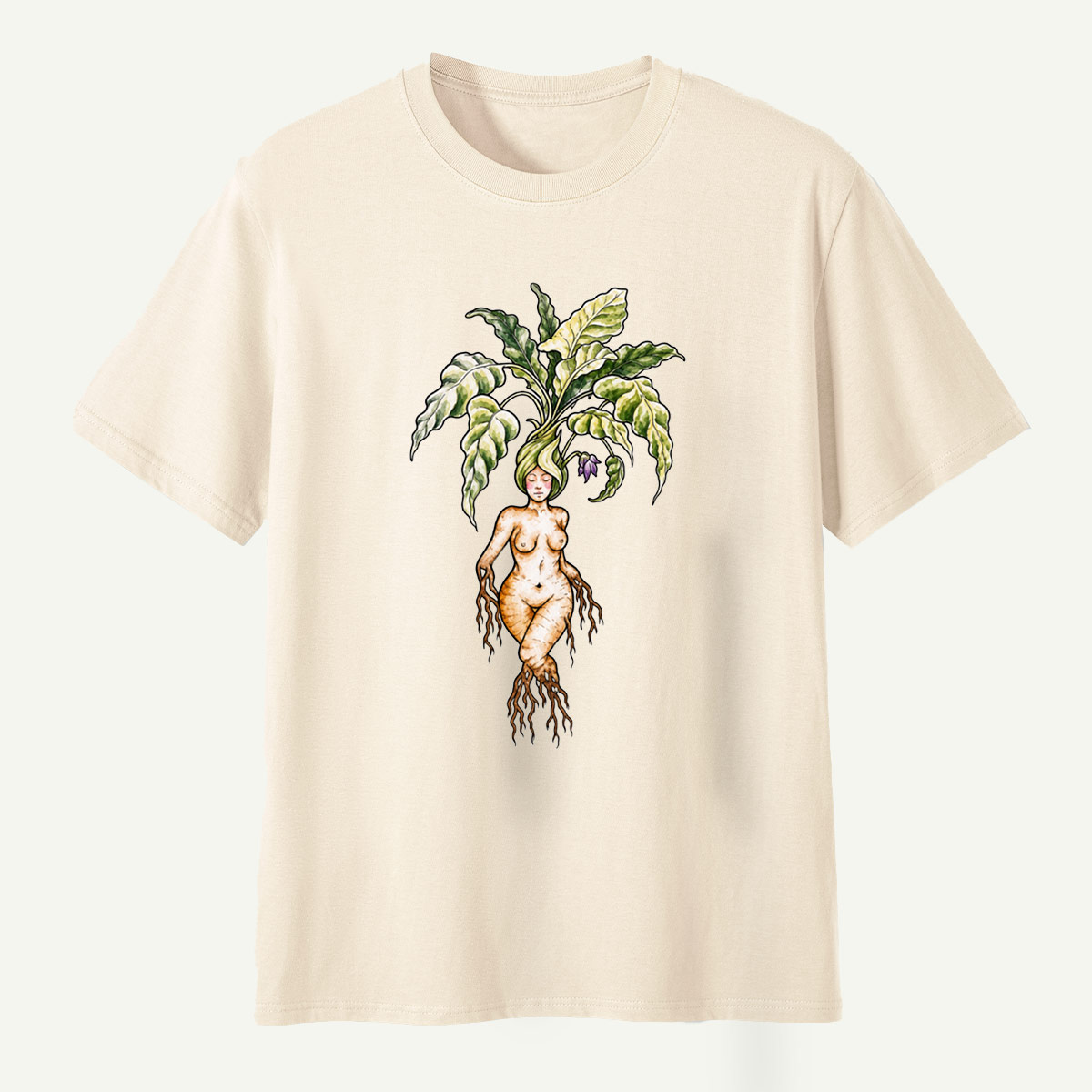 Forest Goddess Botanical Root Spirit T-Shirt