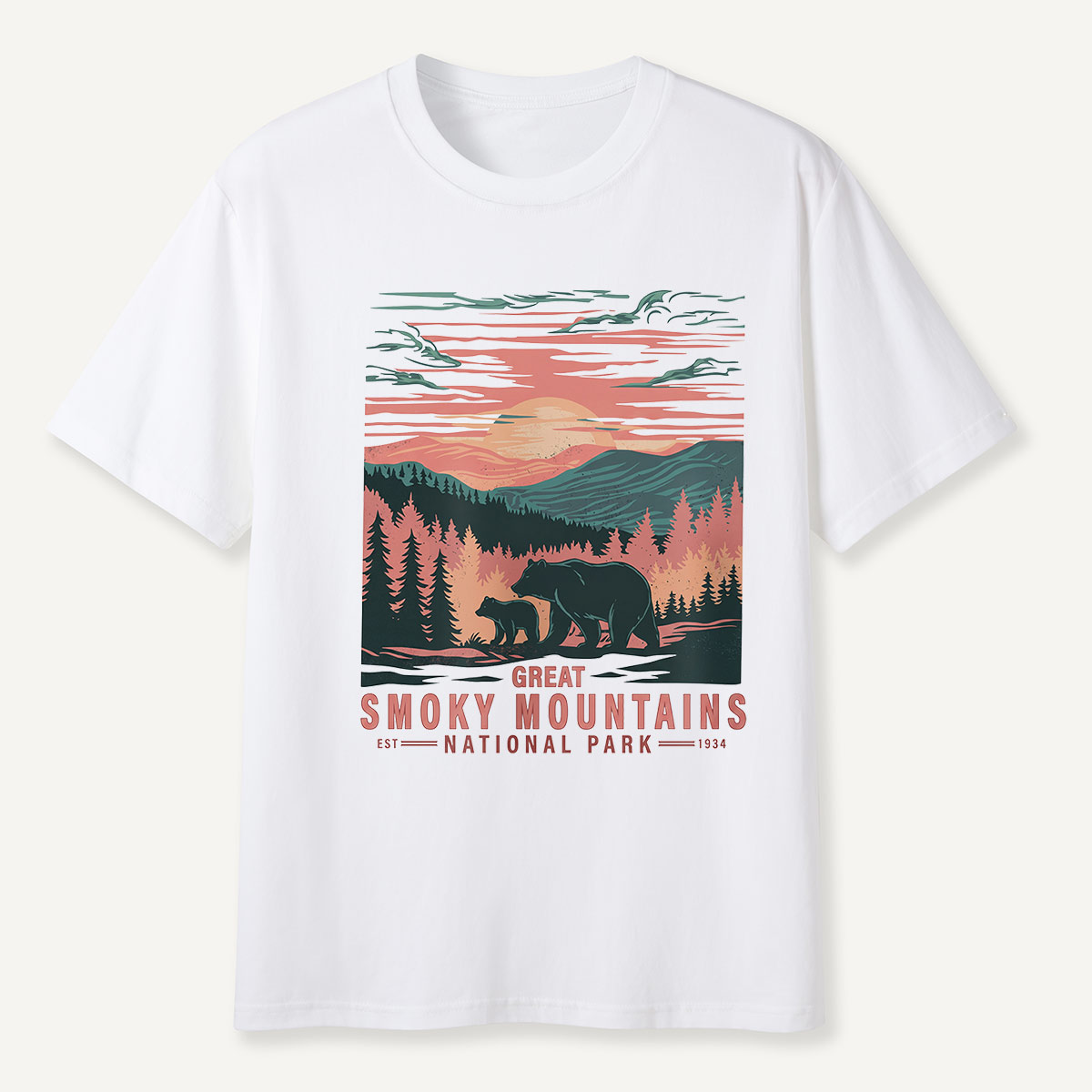 "Great Smoky Mountains National Park Bear Sunset Tee " T-Shirt