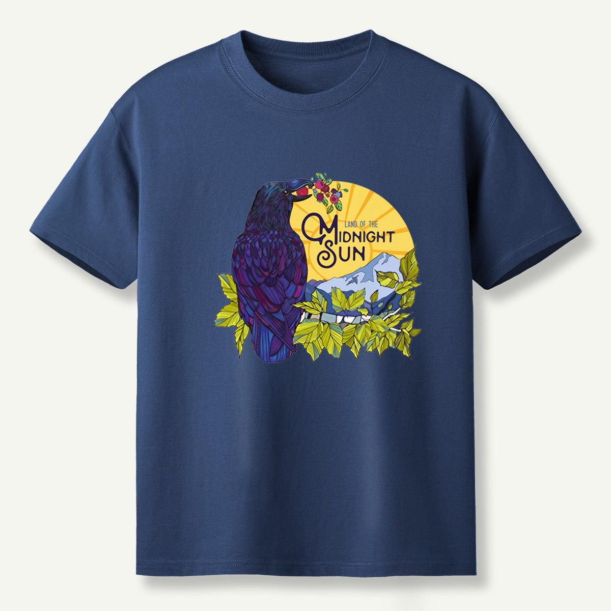 Land Of The Midnight Sun Raven Mountain Alaska Landscape T-Shirt
