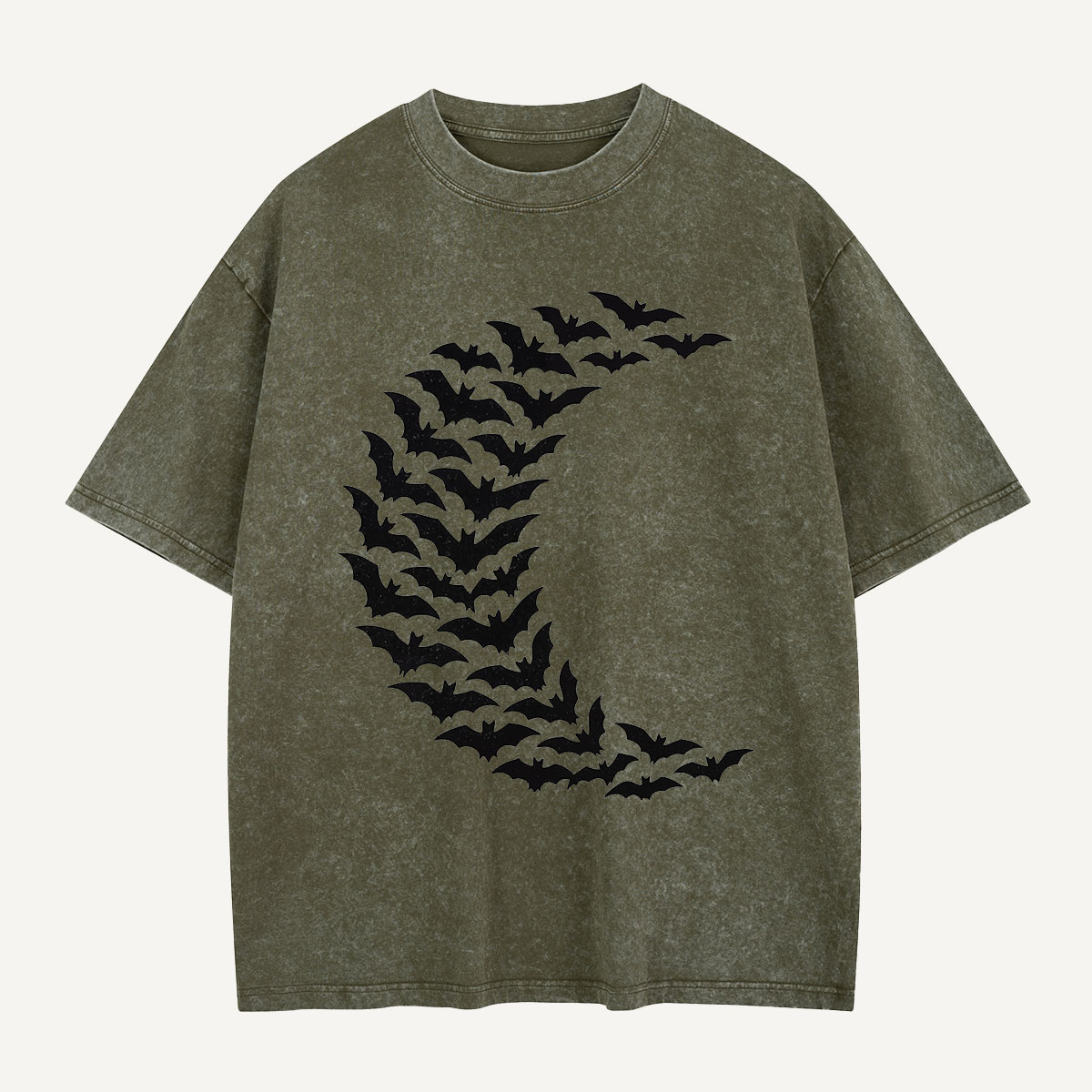 Moon Made of Bats Washed T-Shirt