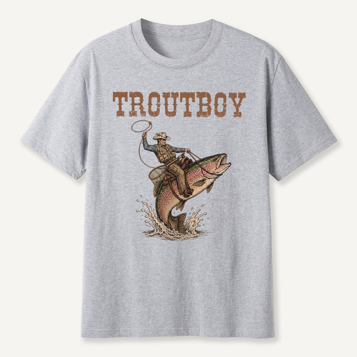 Cowboy Riding Trout T-Shirt