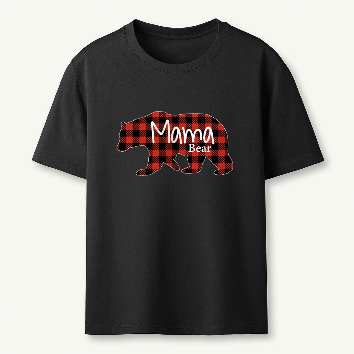 Mommy Bear Buffalo Red Plaid T-Shirt