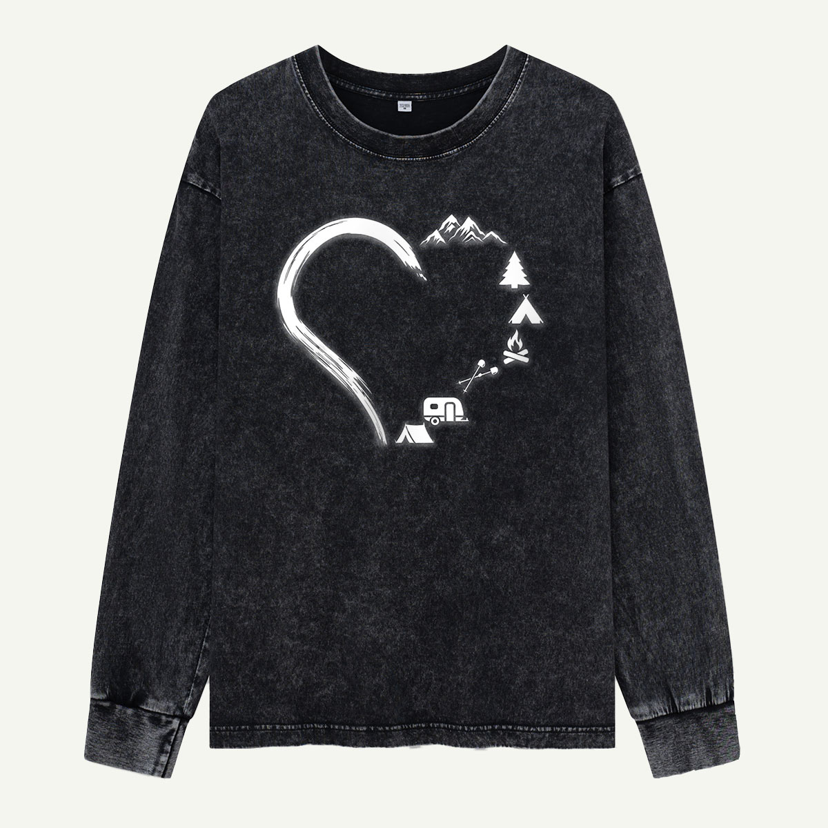 My Heart Belongs to Camping Washed Long Sleeves