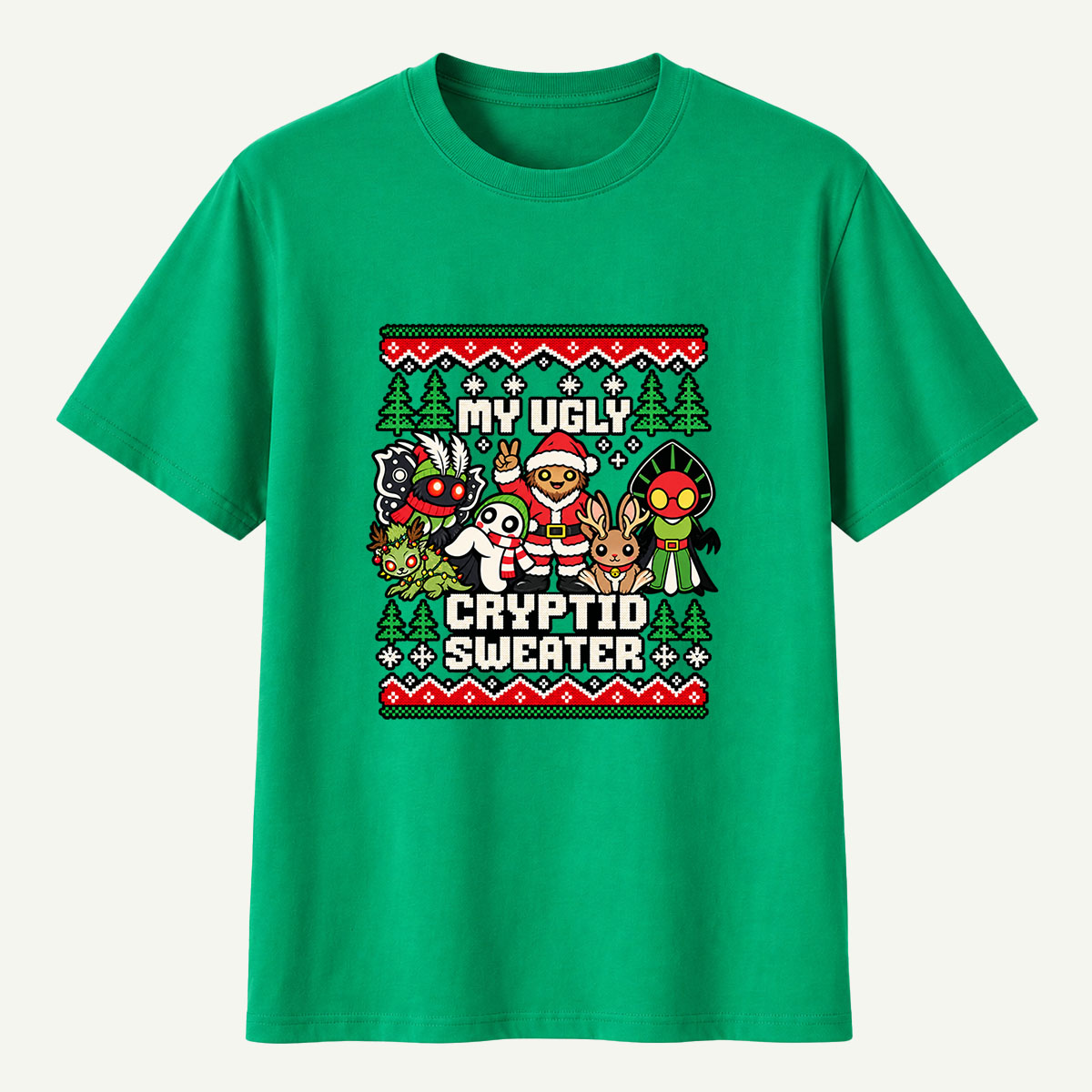 My Ugly Cryptid Sweater Christmas Creatures T-Shirt