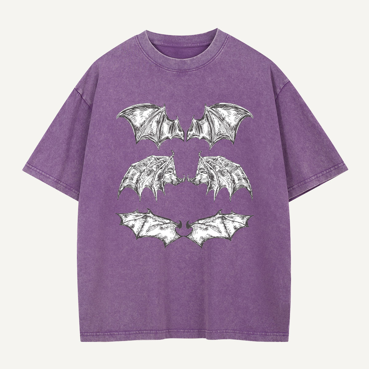 A Study in Bat Wings Washed T-Shirt