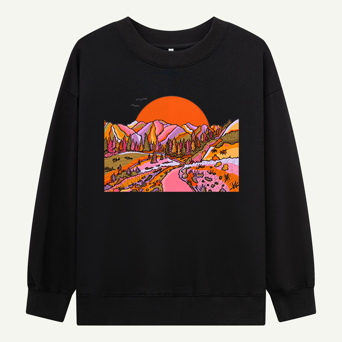 Colorful Mountain Landscape Sweatshirts