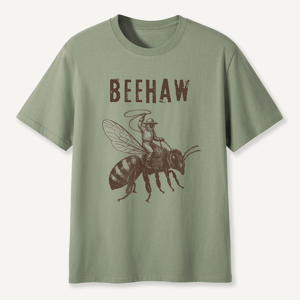 Beehaw Cowboy Riding Bee T-Shirt