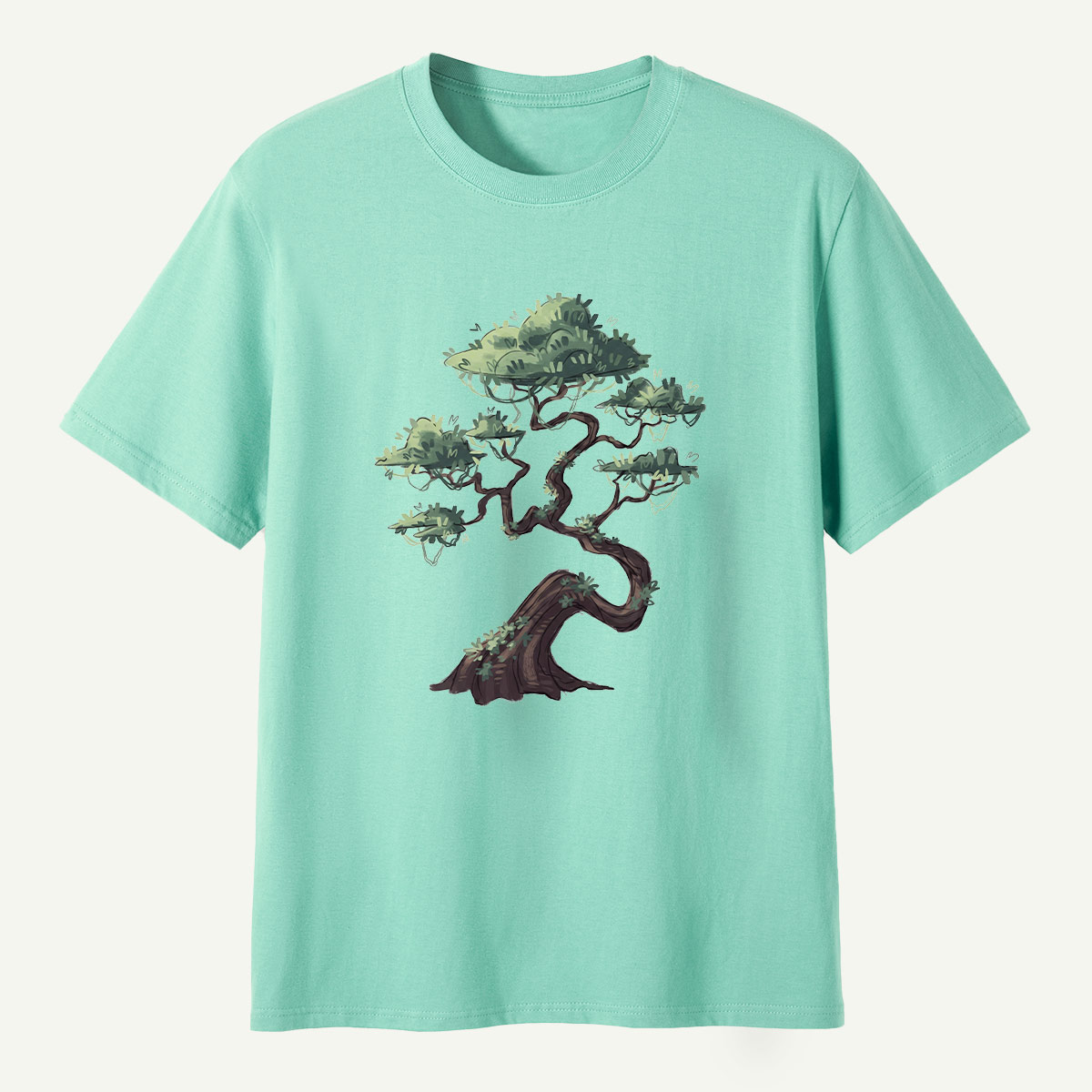 Windswept Pine Tree Ink Art T-Shirt