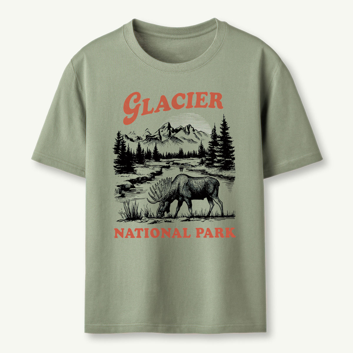 Moose Wilderness Glacier National Park T-Shirt