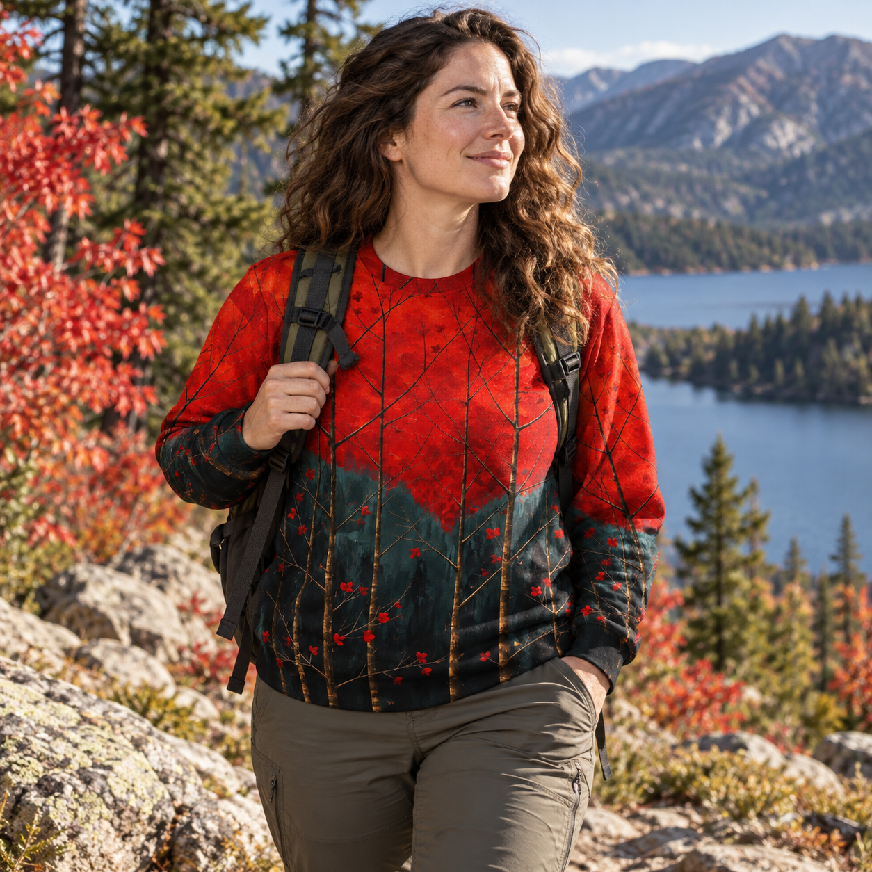 Crimson Moon Songbirds Premium Pure Cotton Long Sleeves