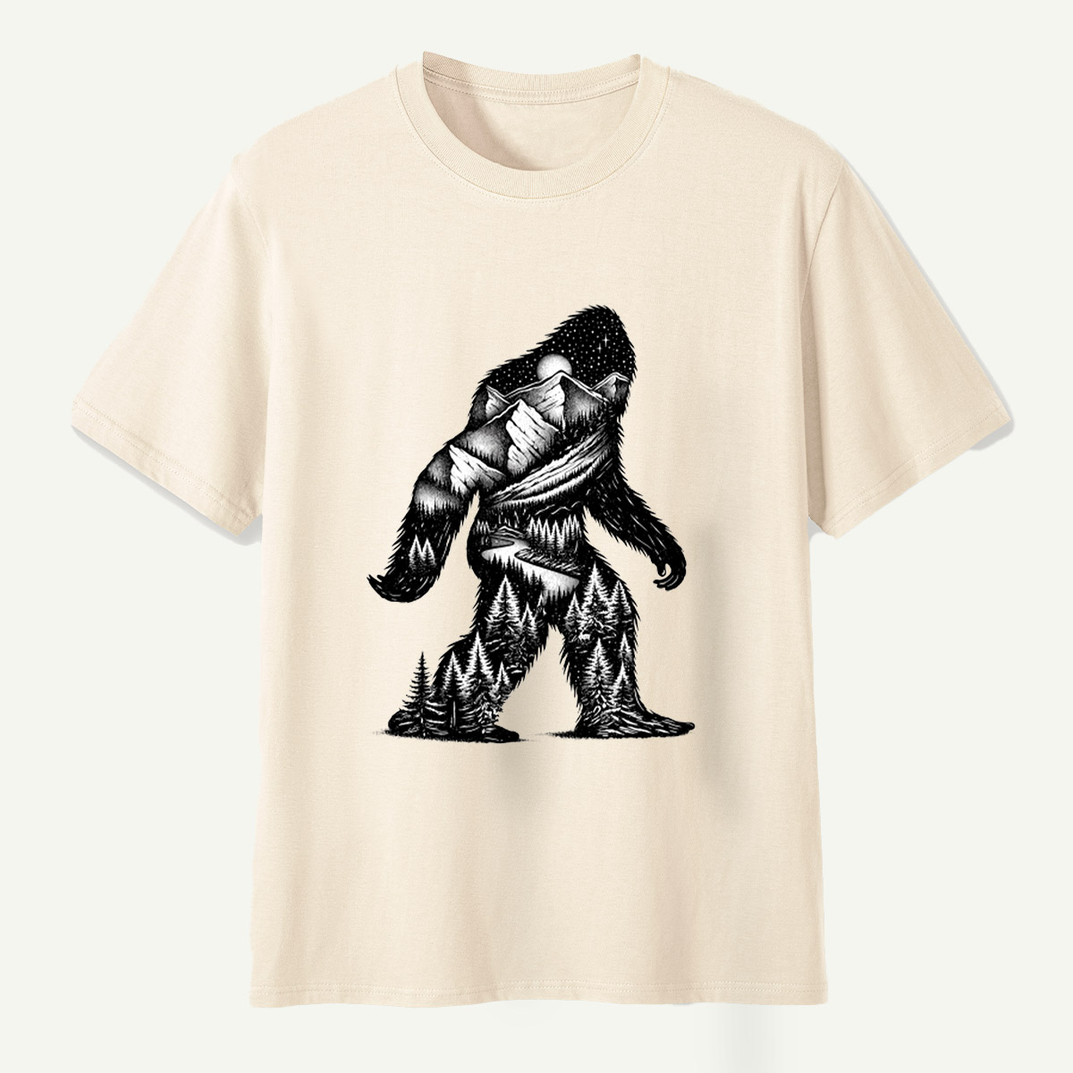 Gorilla Mountain Forest River Wilderness Silhouette T-Shirt