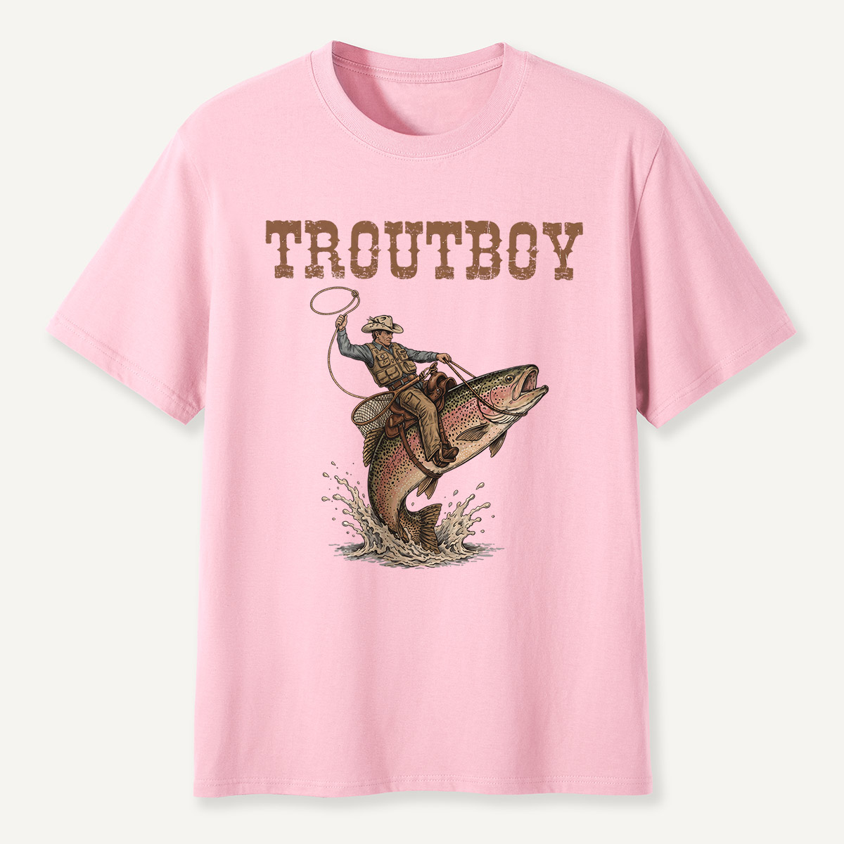 Cowboy Riding Trout T-Shirt