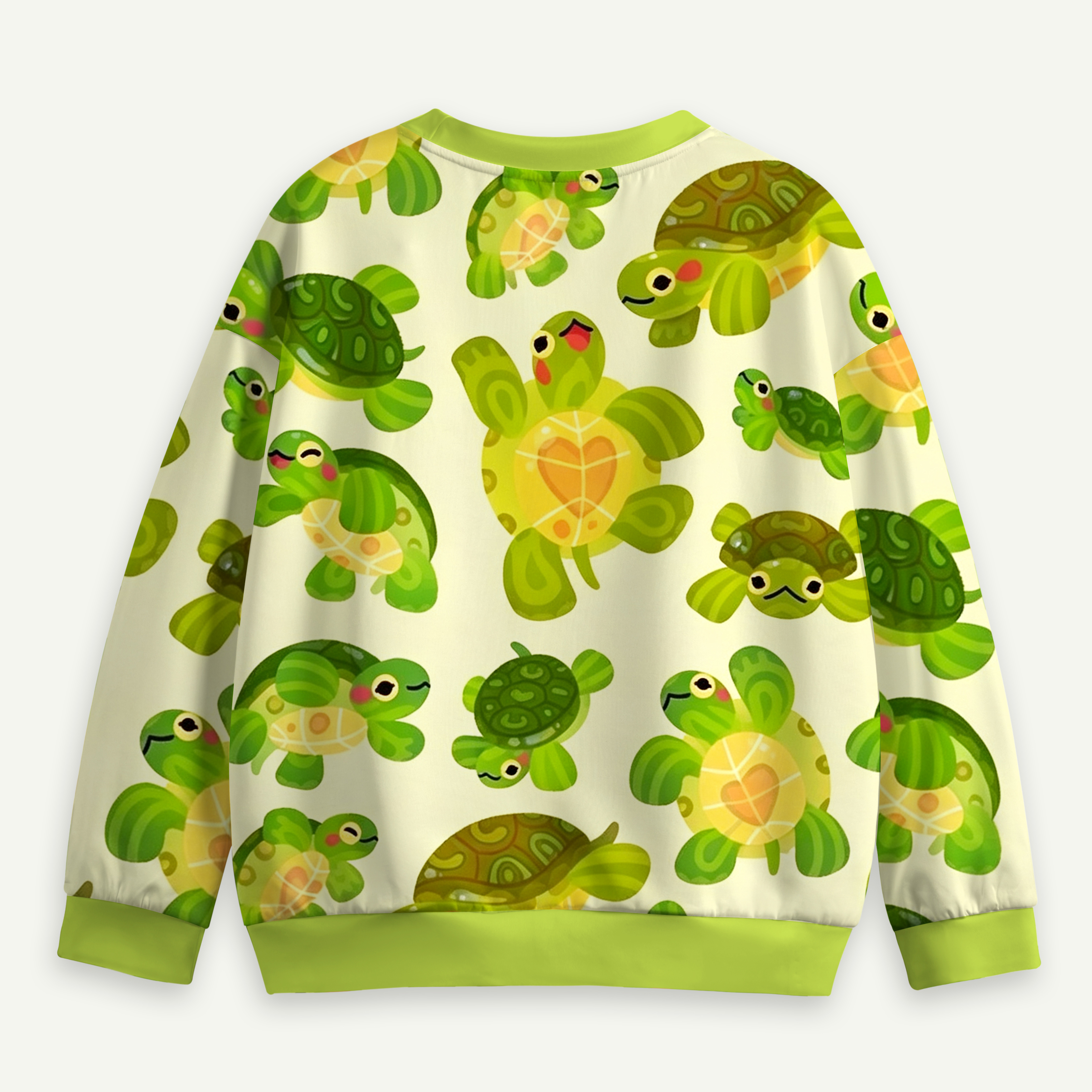 Frog And Flower Garden Pattern Kids All-over Printed Sweatshirt