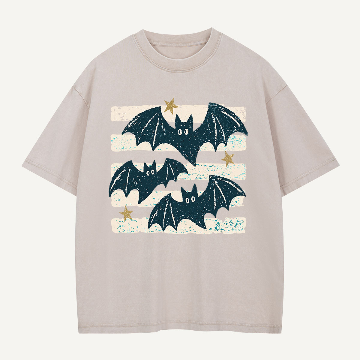 Three Bats After Dark Washed T-Shirt