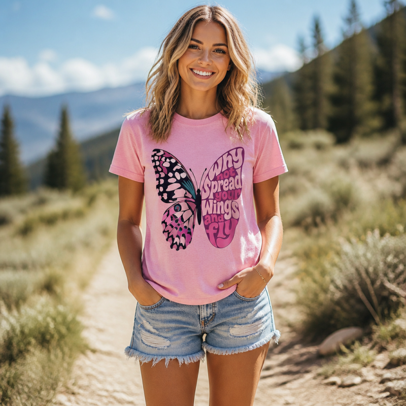 Why Not Spread Your Wings and Fly Butterfly  T-Shirt