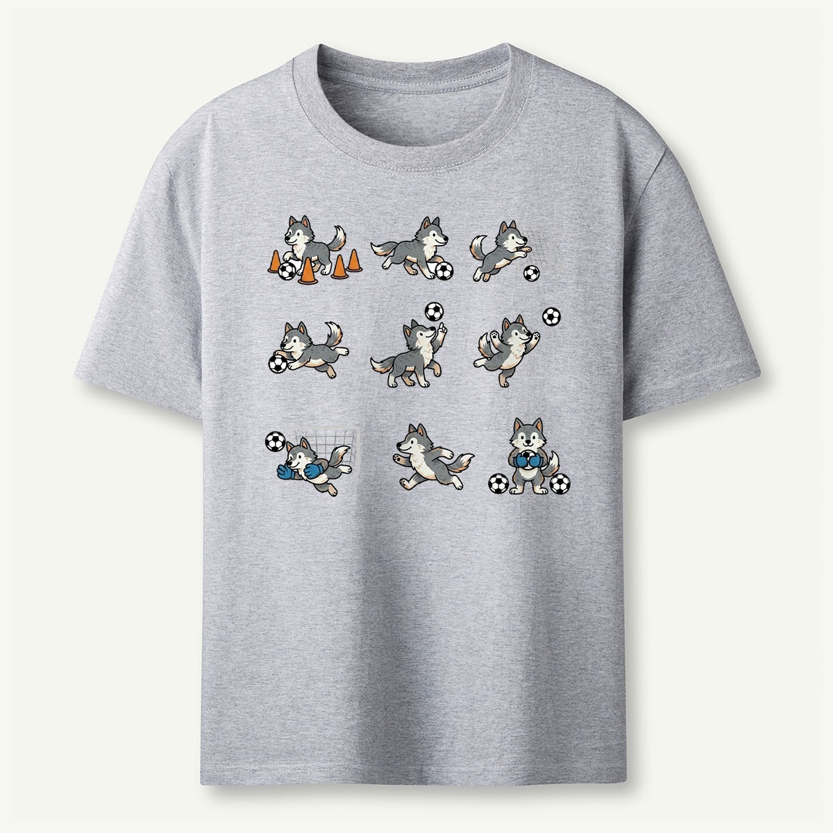 Funny Wolf Soccer T‑Shirt