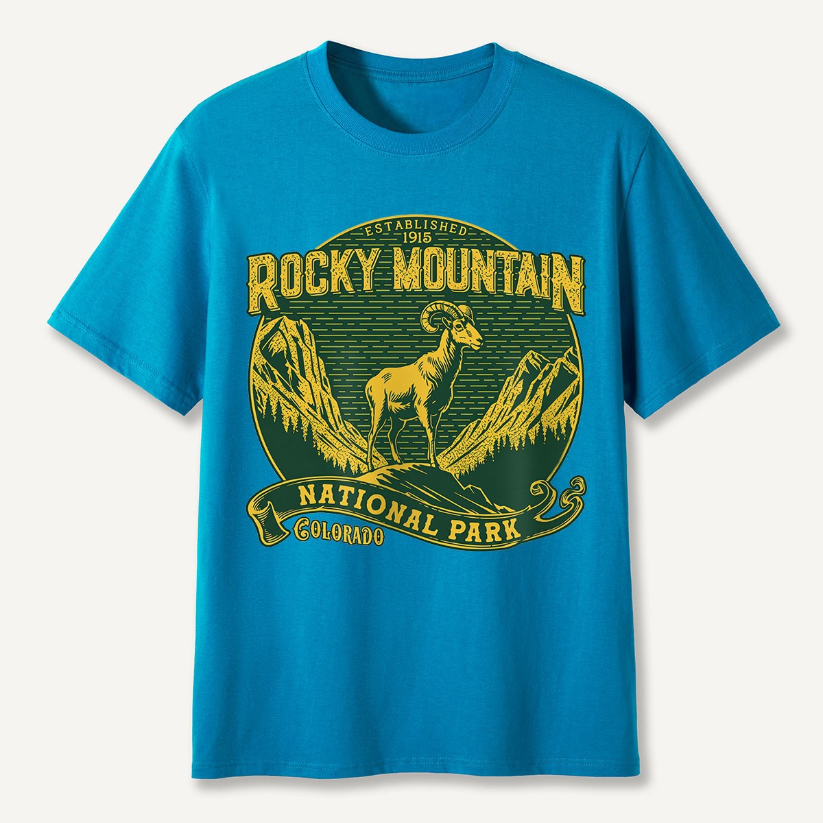 Rocky Mountain National Park Ram Badge T-Shirt