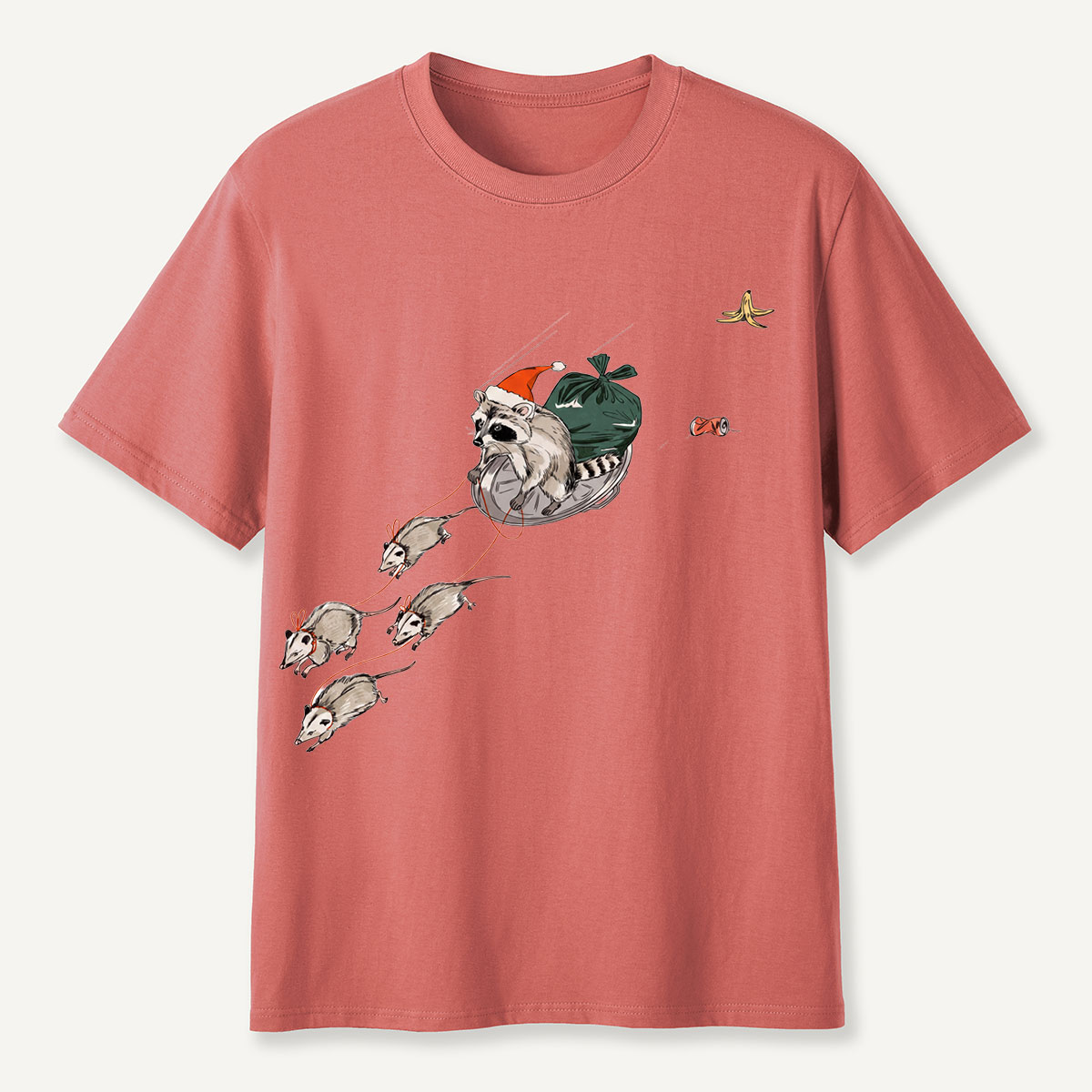 Holiday Possum Sleigh Funny Christmas T-Shirt