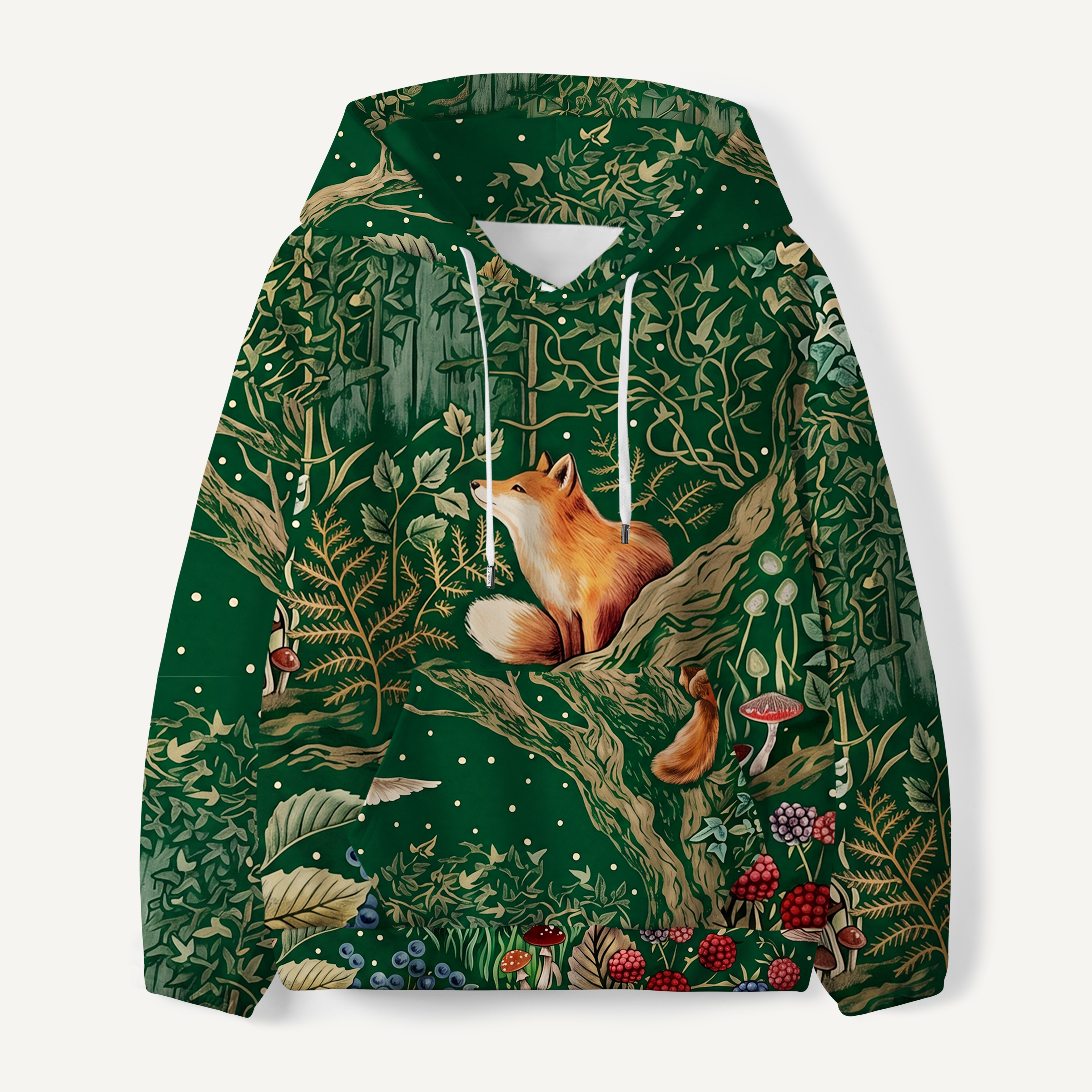 Woodland Tapestry Animal Kids Premium Eco Hoodie
