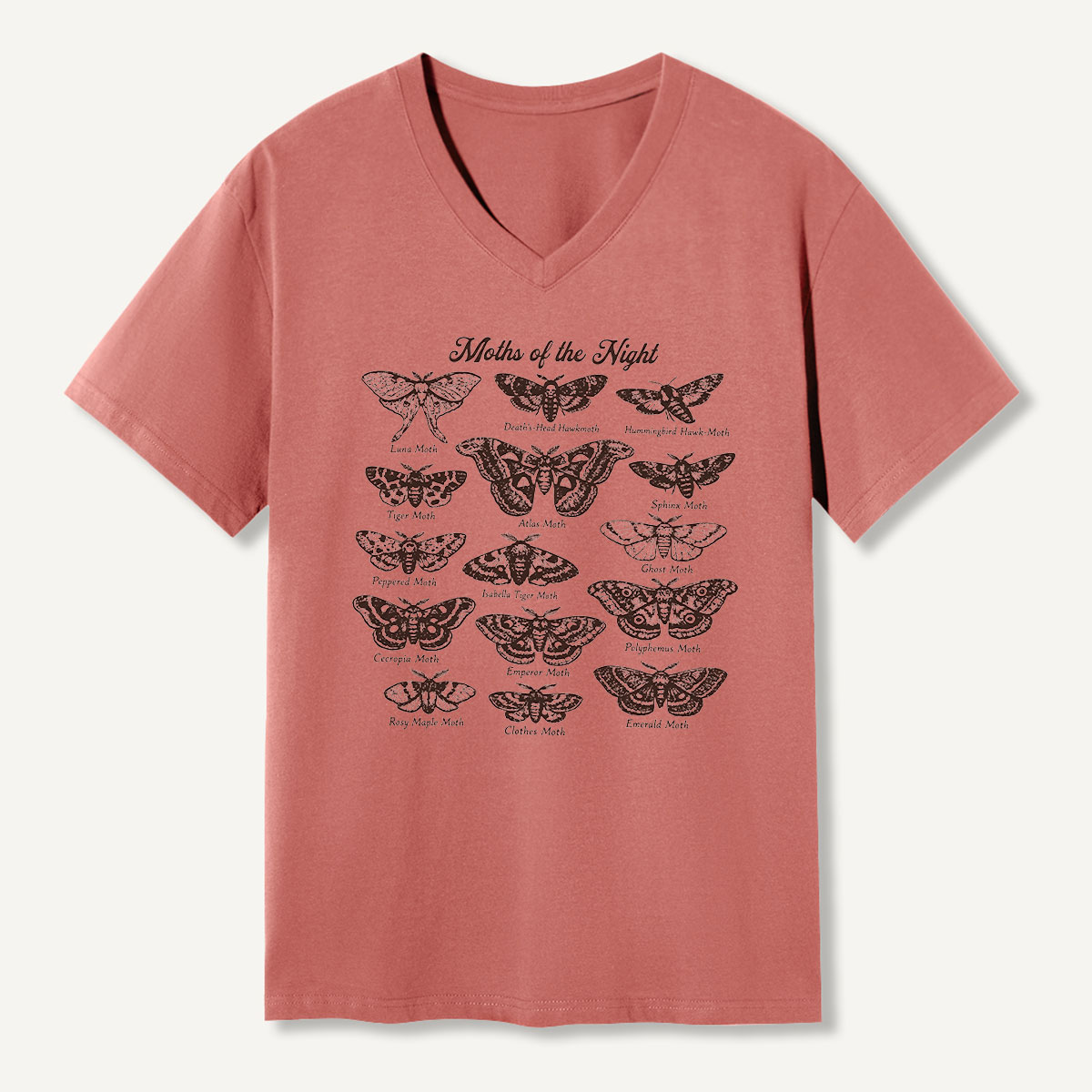 Moths Of The World Field Guide V-neck T-Shirt