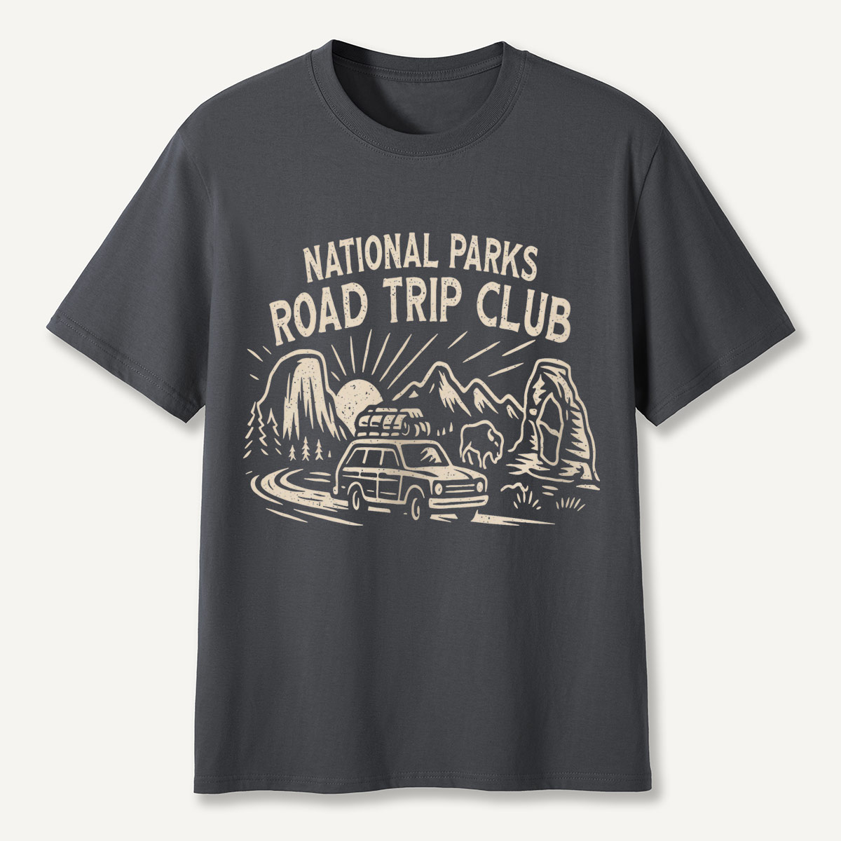 National Parks Road Trip Club Scenic Wagon T-Shirt