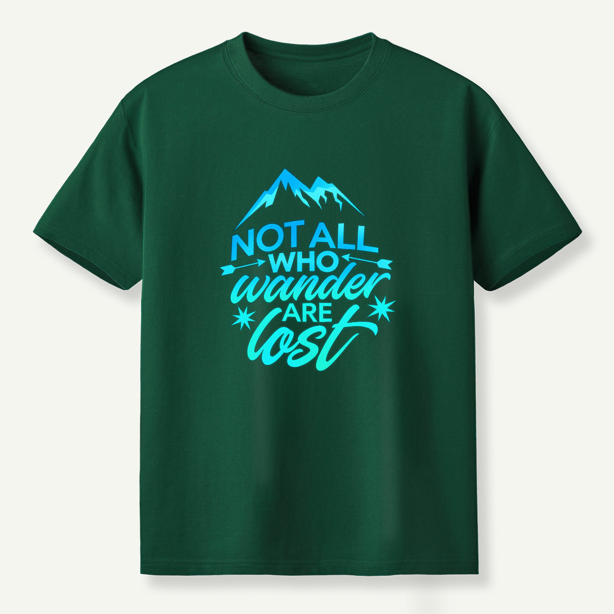 Not All Who Wander Are Lost Mountain Arrow Badge T-Shirt