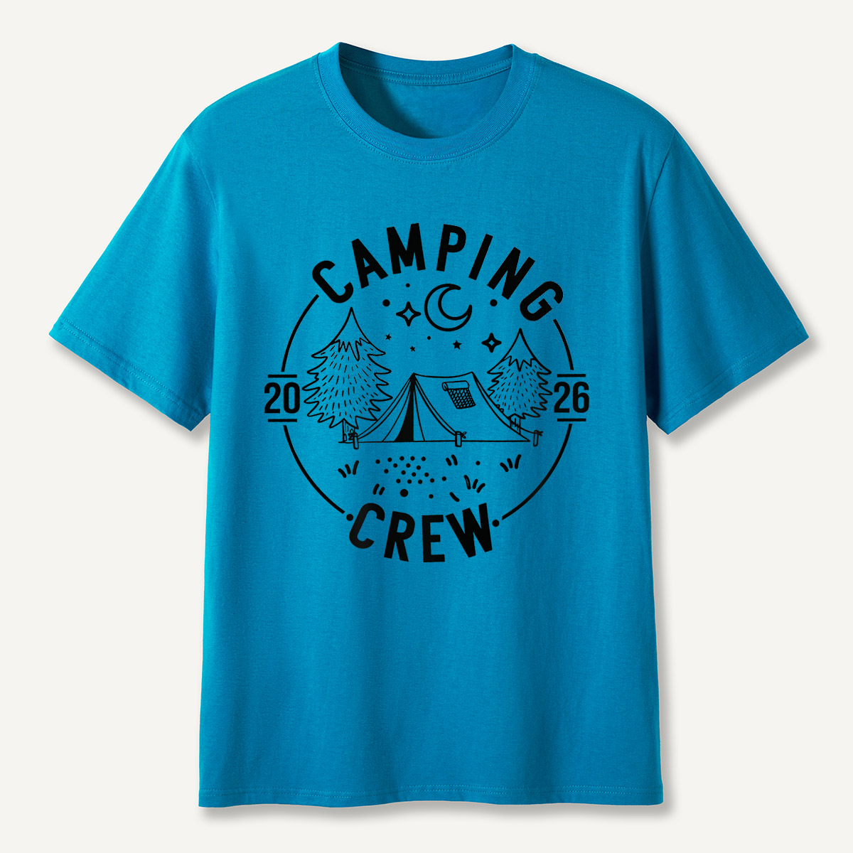 Minimalist Camping Crew Outdoor Adventure T-Shirt