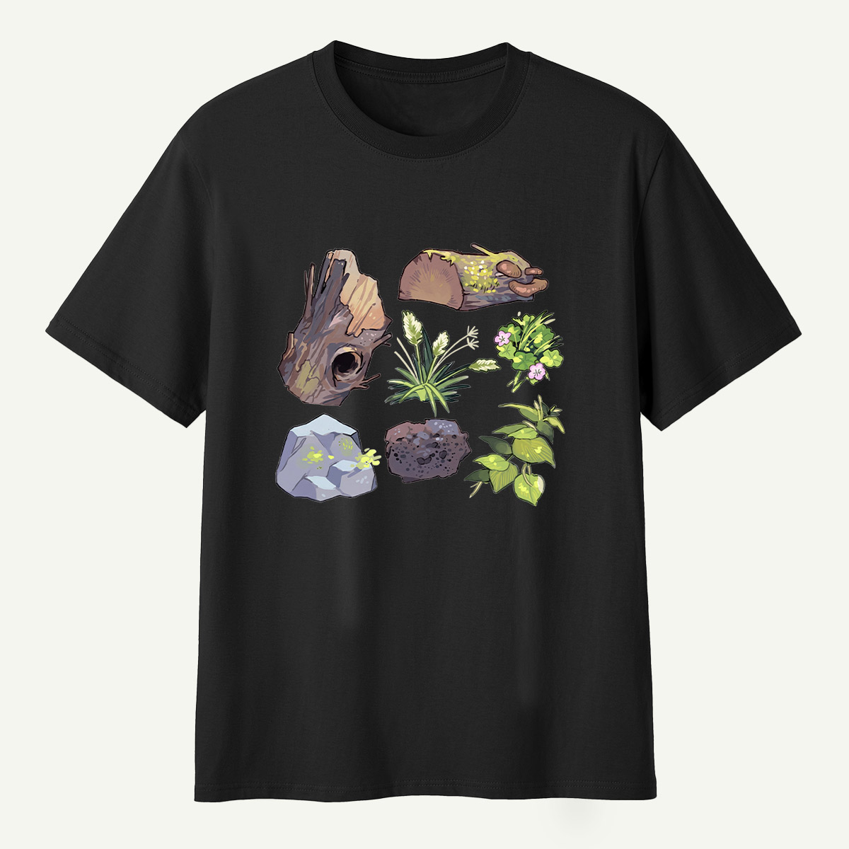 Woodland Moss Rock Nature Collection T-Shirt