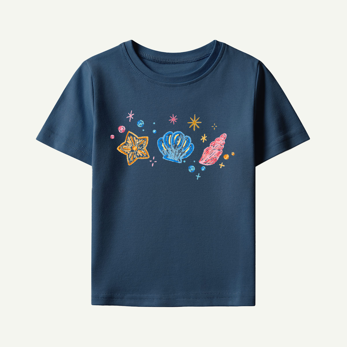 Sparkling Sea Treasures Navy Kids T-Shirt