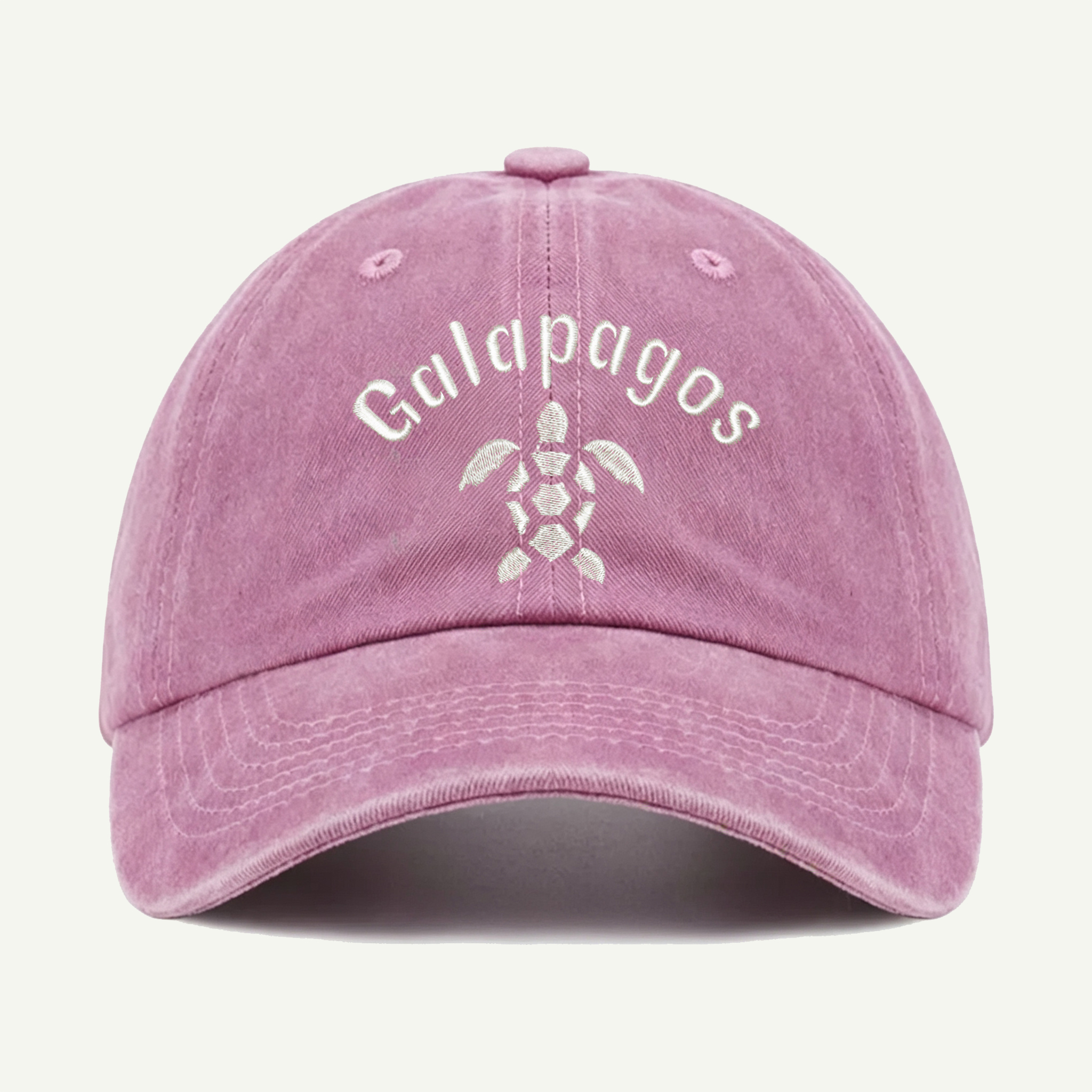 Galapagos Sea Turtle Washed Embroidered Hat