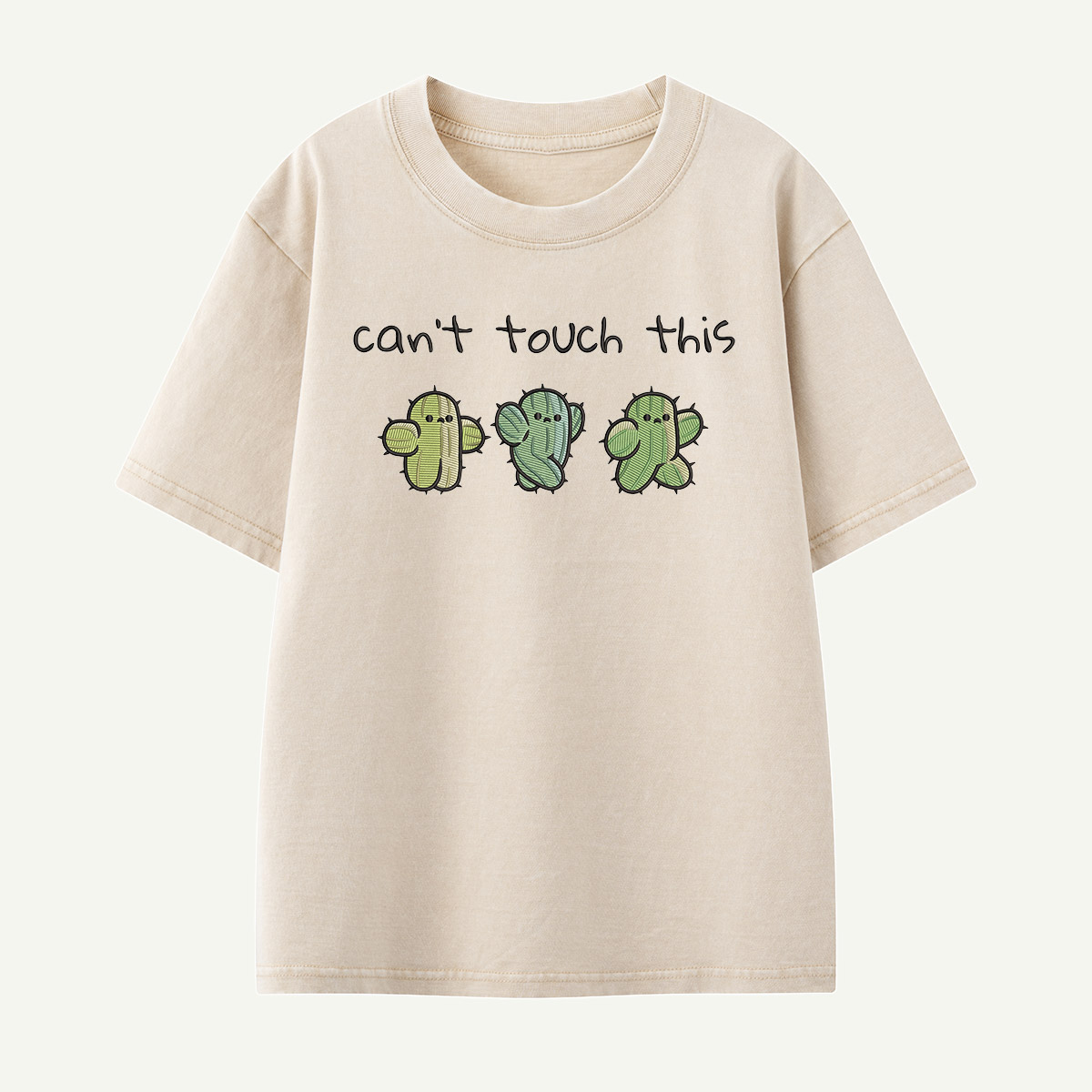 Cactus Trio Can’t Touch This Kids Washed T-Shirt