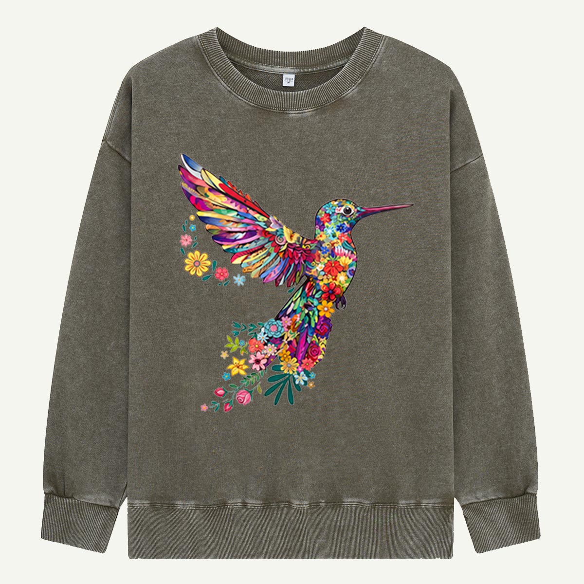 Animal Lover Hummingbird Washed Sweatshirts