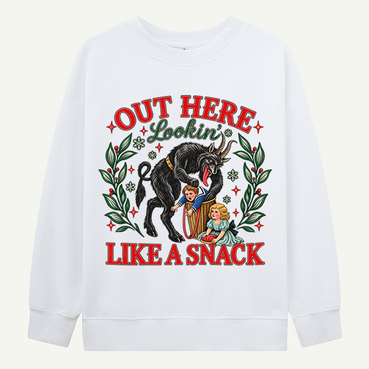 Out Here Looking Like A Snack Vintage Krampus And Children Sweatshirts