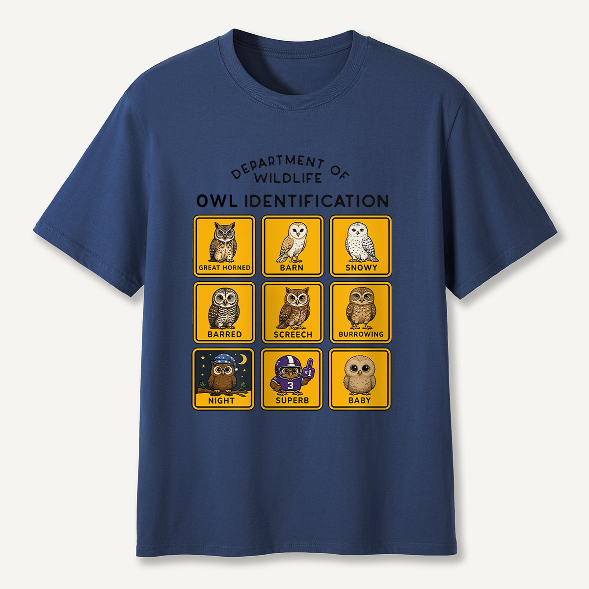 Department of Wildlife Owl Identification T-Shirt
