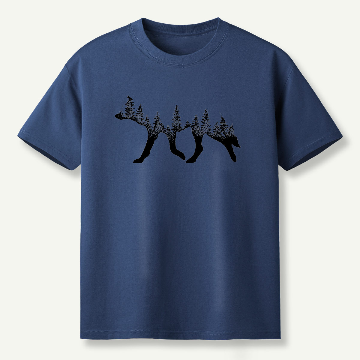 Bear Silhouette Pine Forestscape T-Shirt