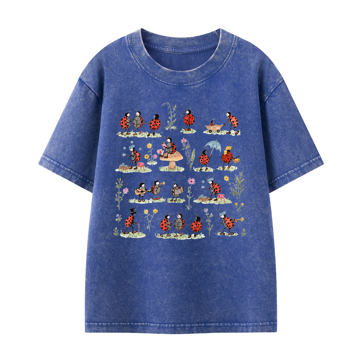 Colorful Bird Guide Kids Washed T-Shirt