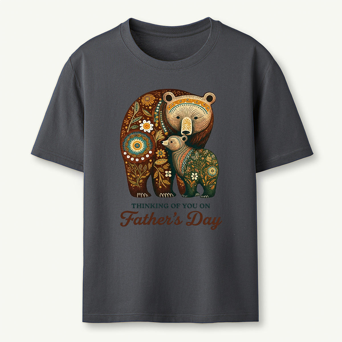 Father’s Day Bear Family Floral T-Shirt