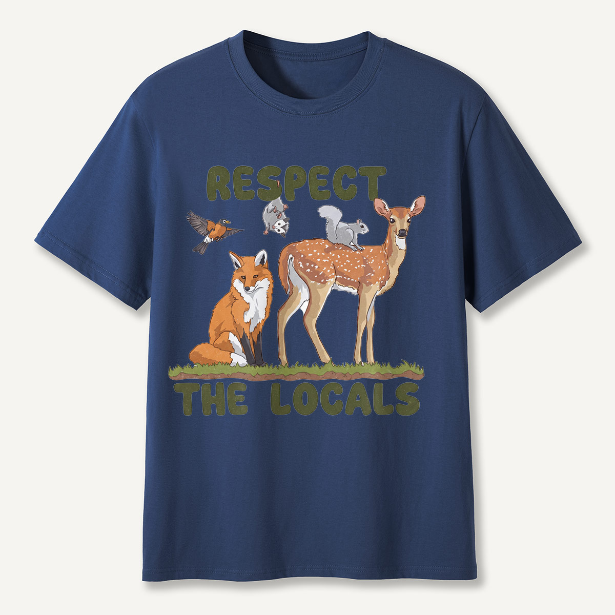 Respect the Locals Forest Animals T-Shirt
