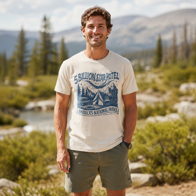 5 Billion Star Hotel Camping National Parks T-Shirt