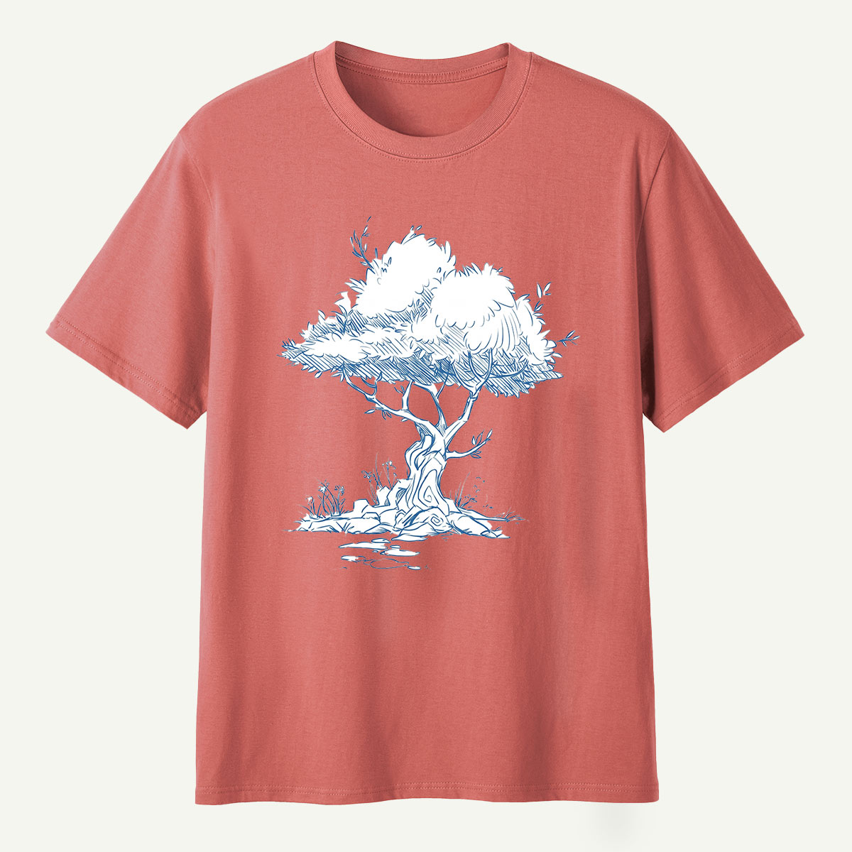 Wilderness Trail Map Line Art T-Shirt