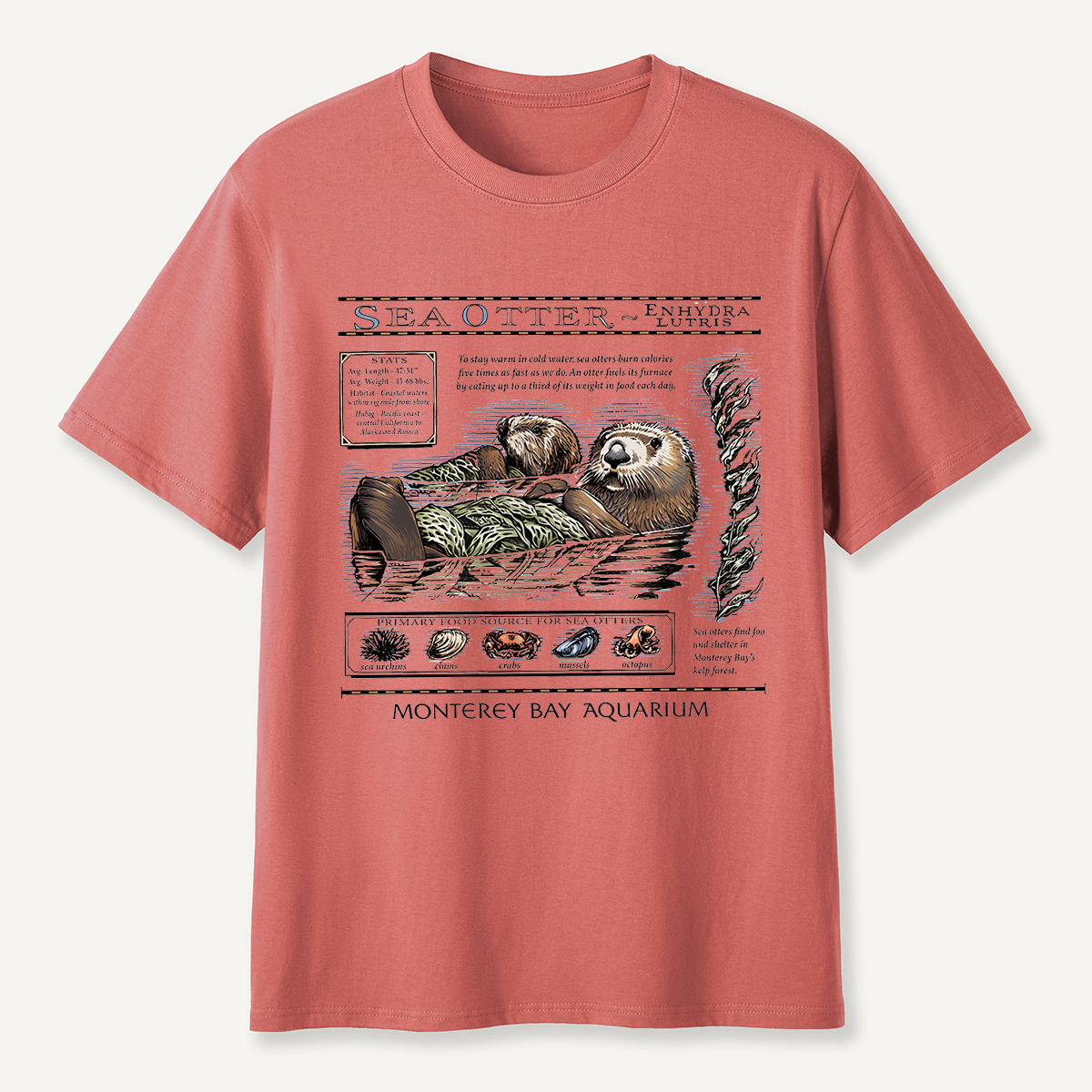 Sea Otter Monterey Bay Aquarium Educational T-Shirt