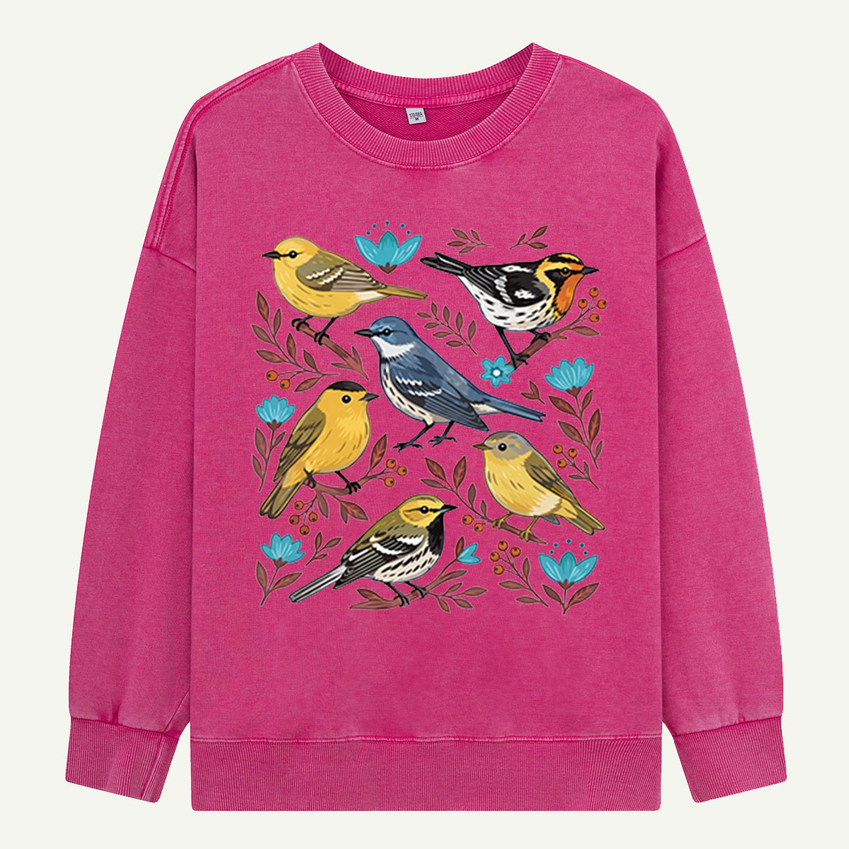 Garden Full of Songbirds Washed Sweatshirts