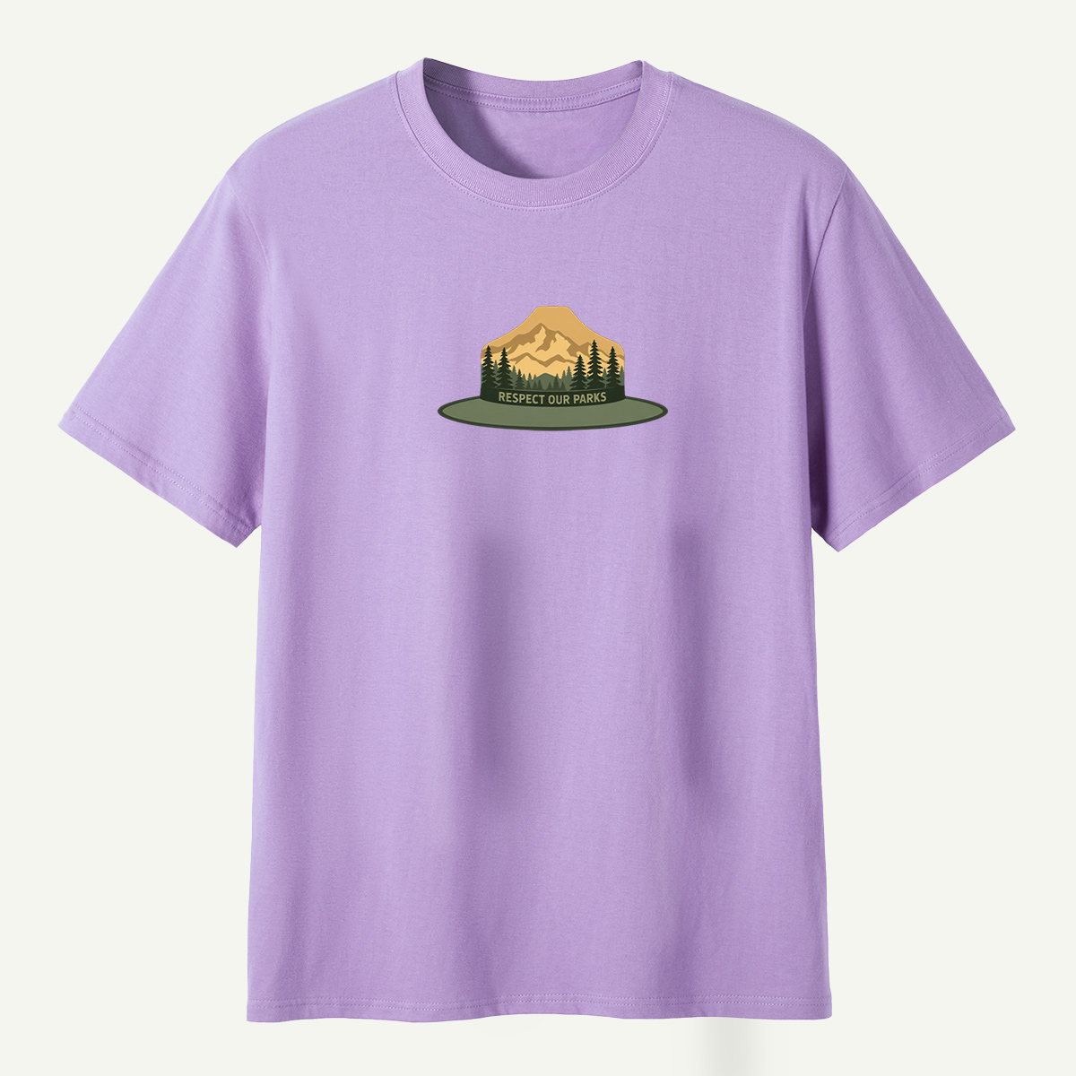 Respect Our Parks Mountain Forest Ranger Hat Badge T-Shirt
