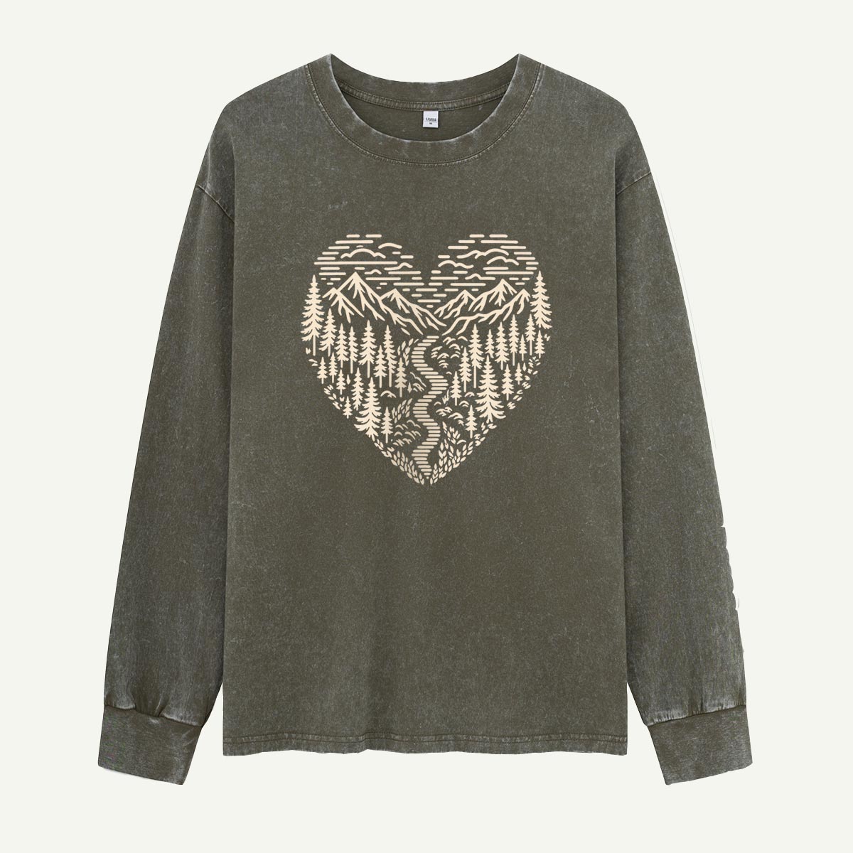 Where the Wild Heart Wanders Washed Long Sleeves