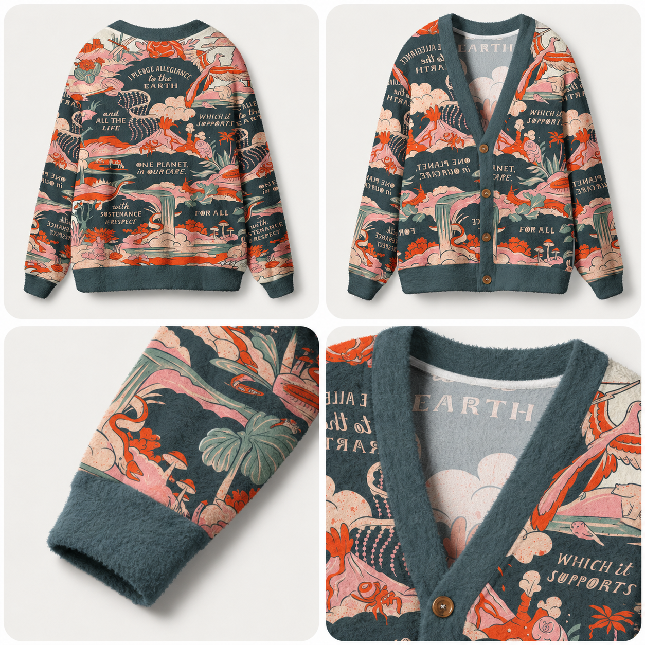 One Planet, All Life Ugly Cardigan Sweaters