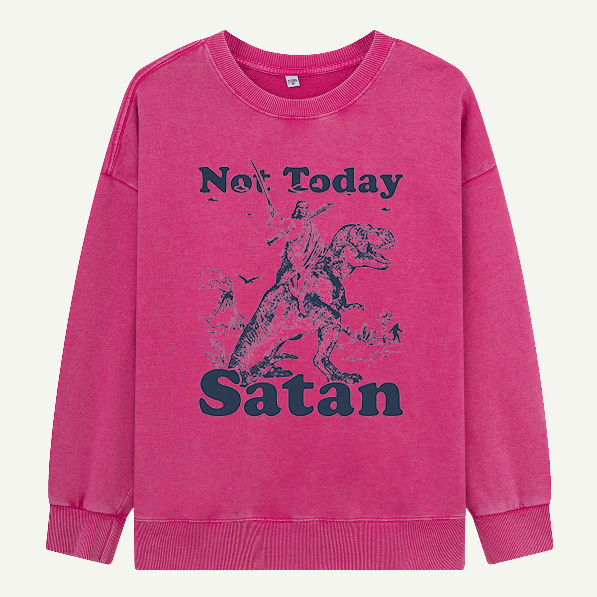 Not Today Satan Witchy Rabbit Washed Sweatshirts