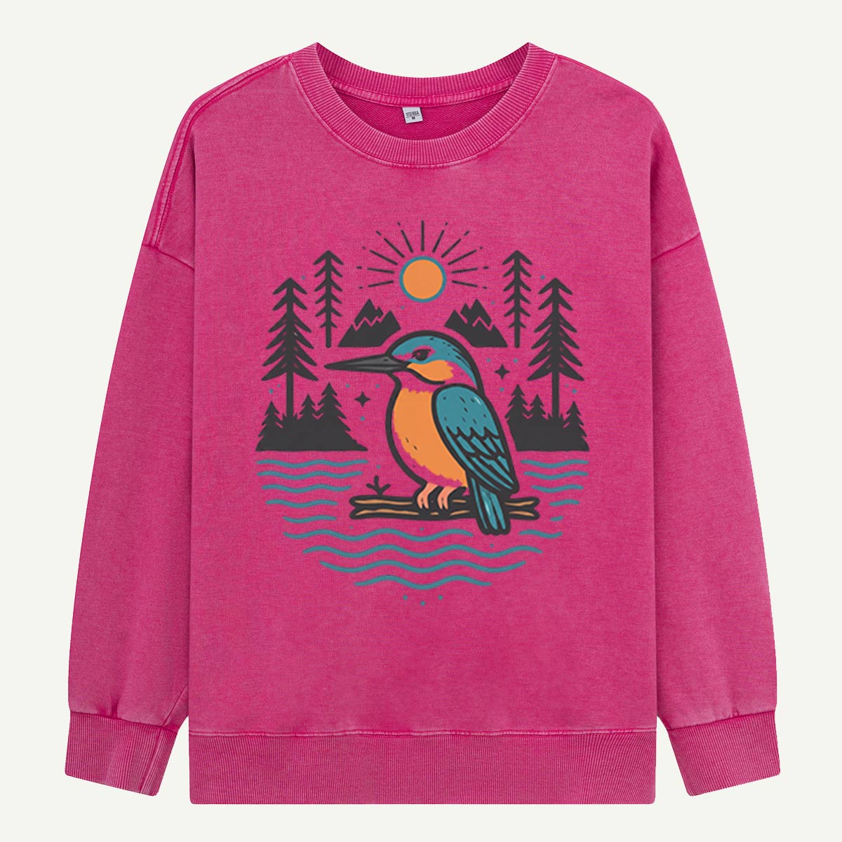 Kingfisher by the Water Washed Sweatshirts