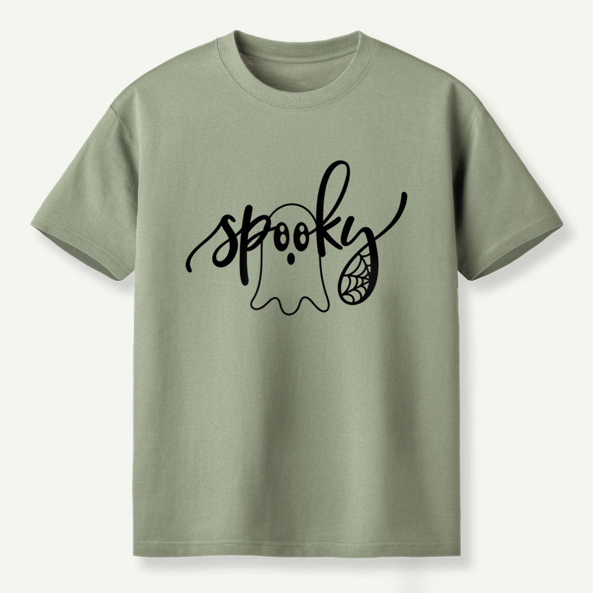 Spooky Ghost Lettering T-Shirt