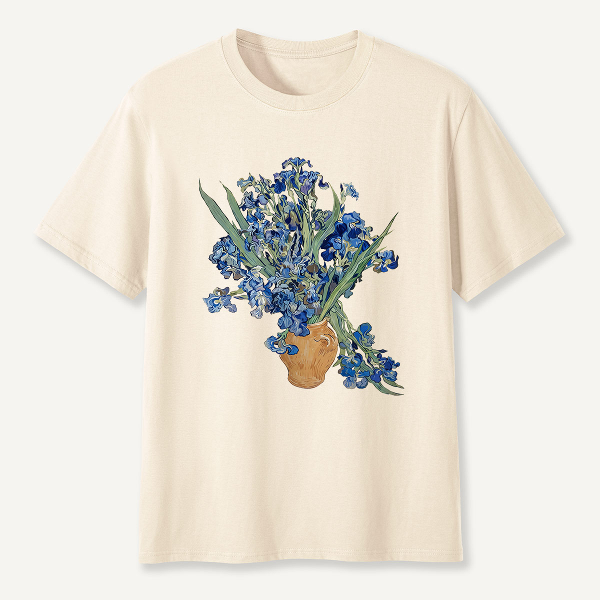 Blue Irises in Vase Art T-Shirt